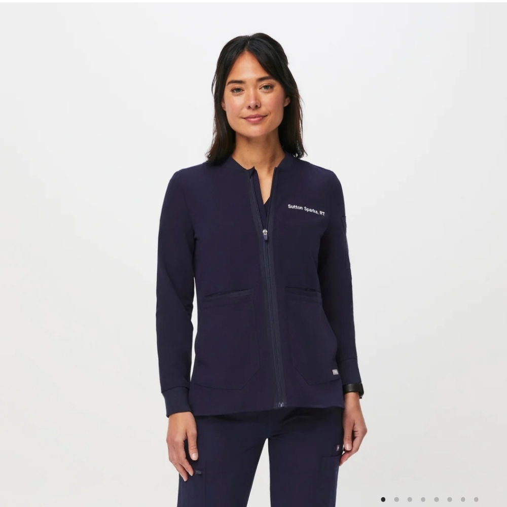FIGS XS bellery Scrub jacket navy